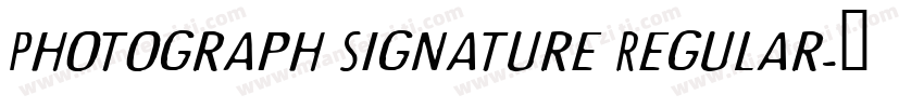 Photograph Signature Regular字体转换